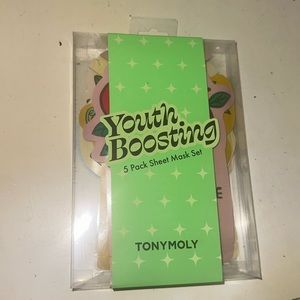 Tony Moly Youth Boosting 5 Pack Sheet Mask Set.